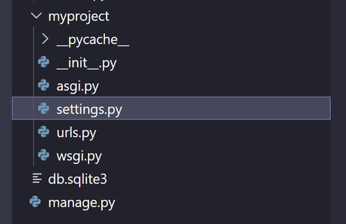 Settings file location of a Django Project.